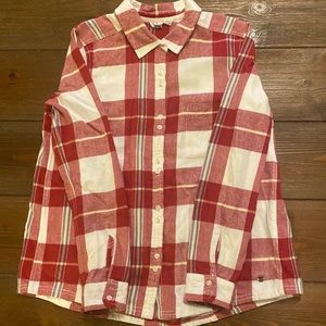 Roxy Plaid Flannel Button Up